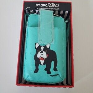 Marc Tetro Bag Frenchie Bulldog Crossbody Phone Wallet Wristlet Box Gift Set NWT